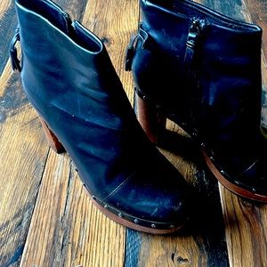 Via Spiga, black platform boots.